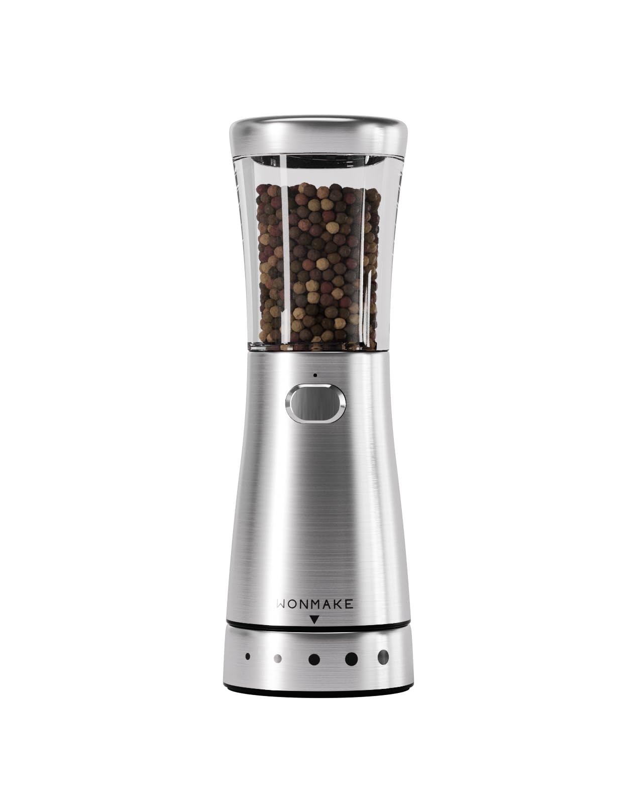 Electric Salt and Pepper Grinder Set with 4.5oz Large Capacity, Stainless Steel Rechargeable Salt and Pepper Grinder Set with 1.8" Wide Mouth, Adjustable Coarseness, Storage Base, Ideal Kitchen Gadget