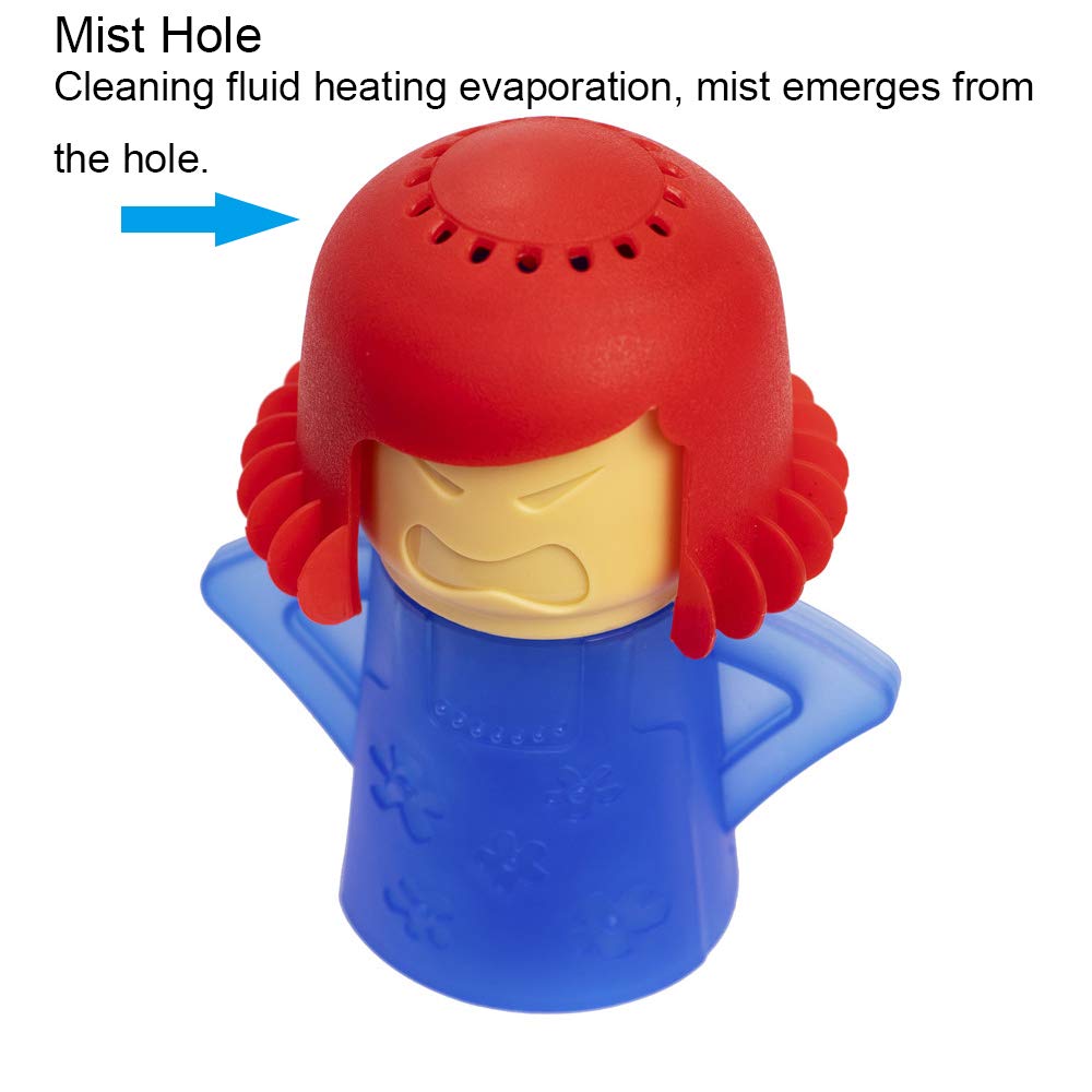 Angry Mama Microwave Oven Steam Cleaner, Angry Mom Microwave Cleaner, Just Add Vinegar and Water, Cut Cleaning Time by Half (Green)