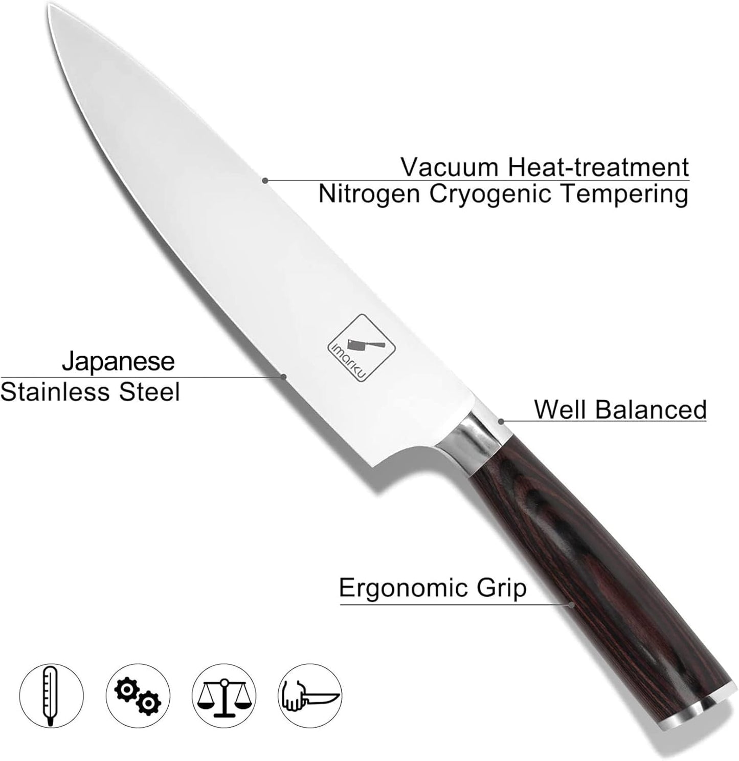 imarku Chef Knife - 8 Inch Home Essentials Sharp Kitchen knife HC Steel Japanese Knife Paring knife, Christmas Gifts for Women/Men, Birthday Gifts for Mom/Dad, Kitchen Gadgets with Premium Gift Box