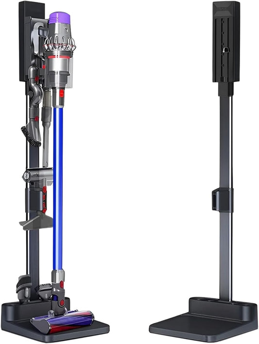 Freestanding Holder for Dyson Vacuum Stand – Suitable for Dyson V6 V7 V8 V10 V11 V12 V15 Vacuum Cleaners, Elegant and Stable Design – Charcoal Black