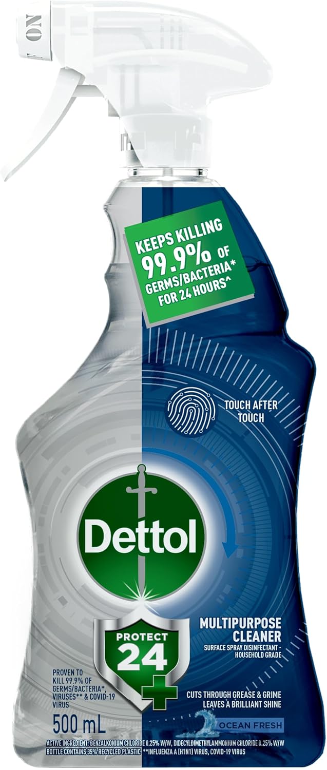 Dettol Protect 24 Multipurpose Cleaner Trigger Ocean Fresh, 500ml x 6 Pack