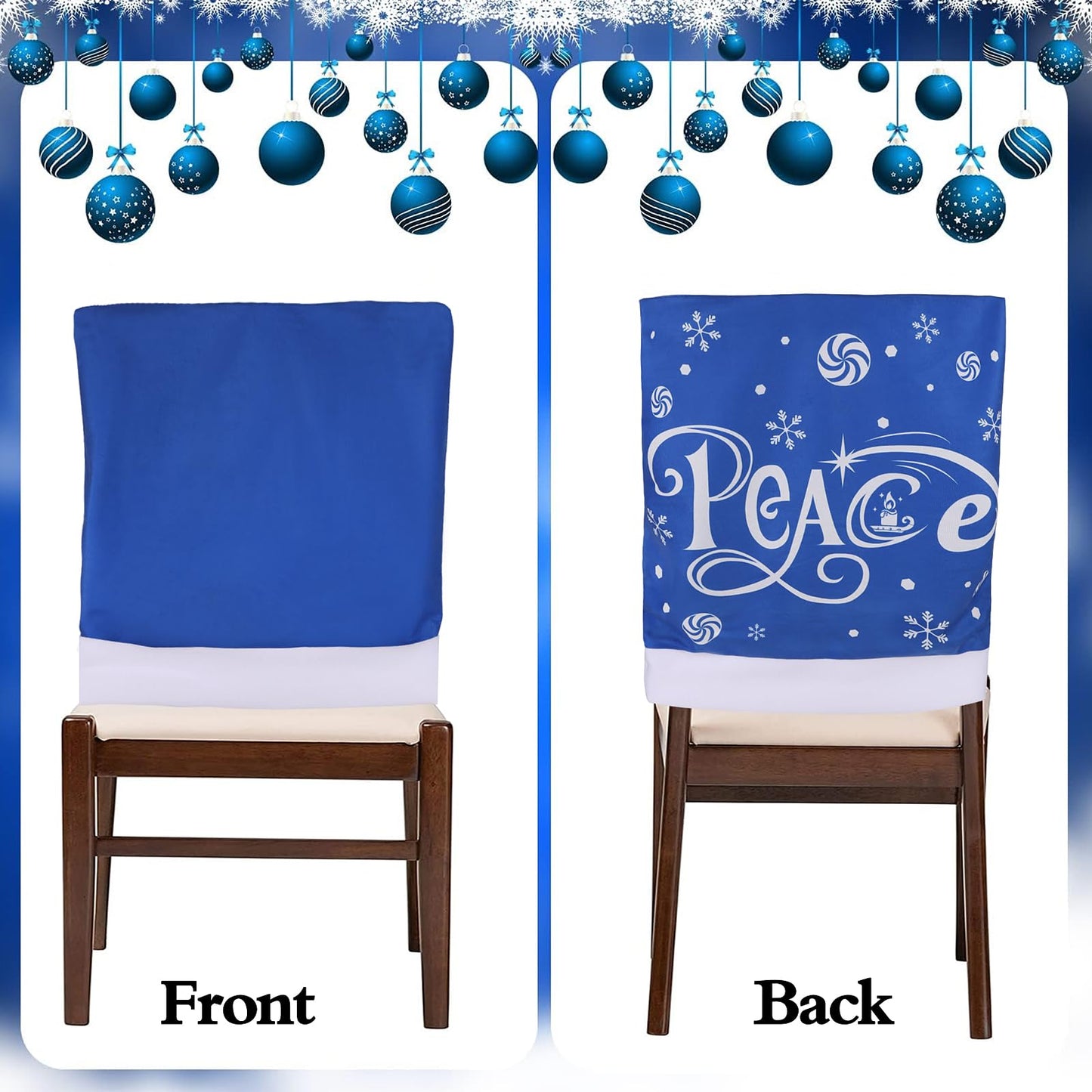 4pc Red Hat Dining Chair Slipcovers,Christmas Chair Back Covers Kitchen Chair Covers for Christmas Holiday Festival Decoration