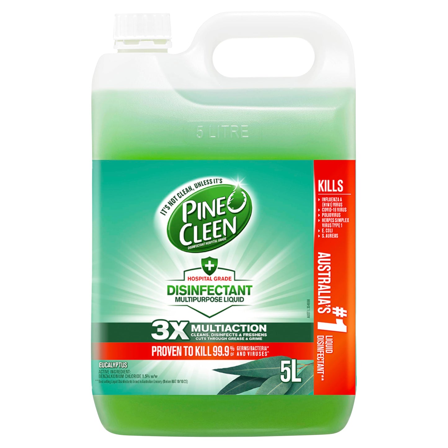 Pine O Cleen Disinfectant Multipurpose Liquid Eucalyptus 5L