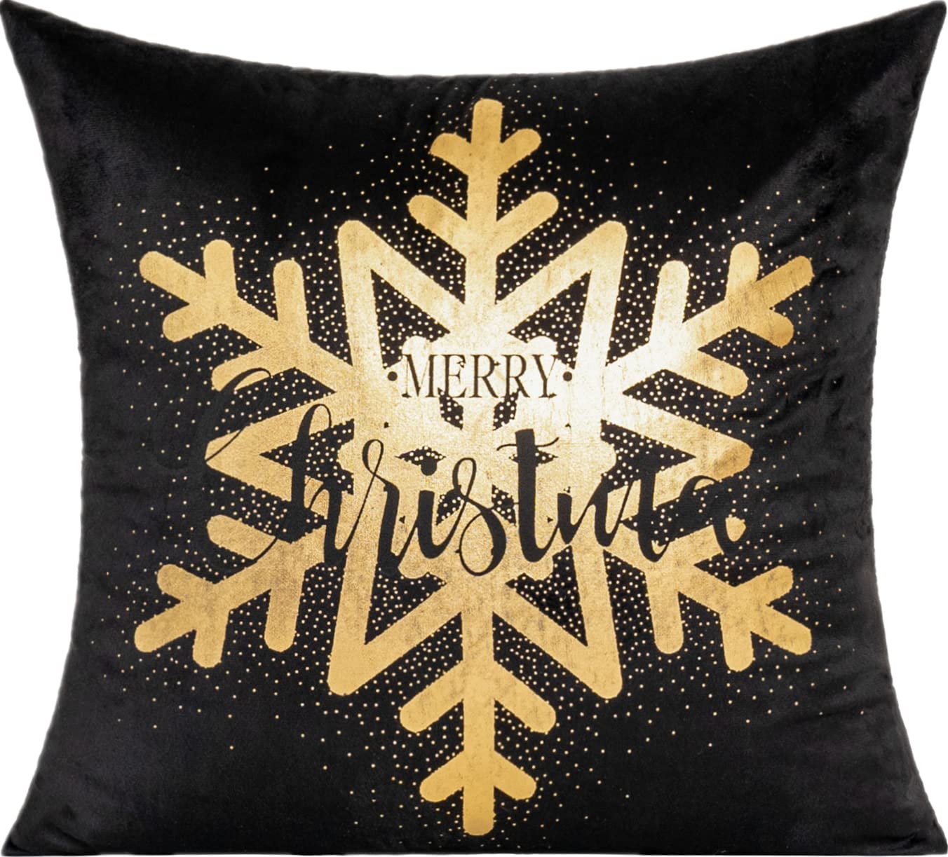 All Smiles White Gold Christmas Decorations Throw Pillow Covers 18X18 Set of 4 Winter Xmas Navidad Home Holiday Décor Velvet Cushion Cases for Sofa Tree Snowflake Reindeer