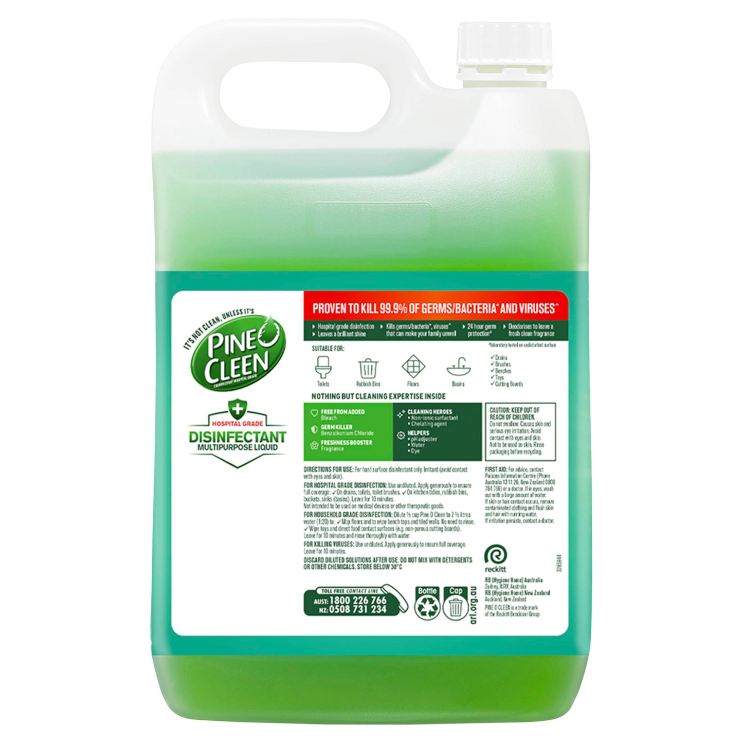 Pine O Cleen Disinfectant Multipurpose Liquid Eucalyptus 5L