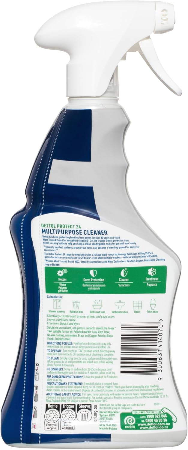 Dettol Protect 24 Multipurpose Cleaner Trigger Ocean Fresh, 500ml x 6 Pack