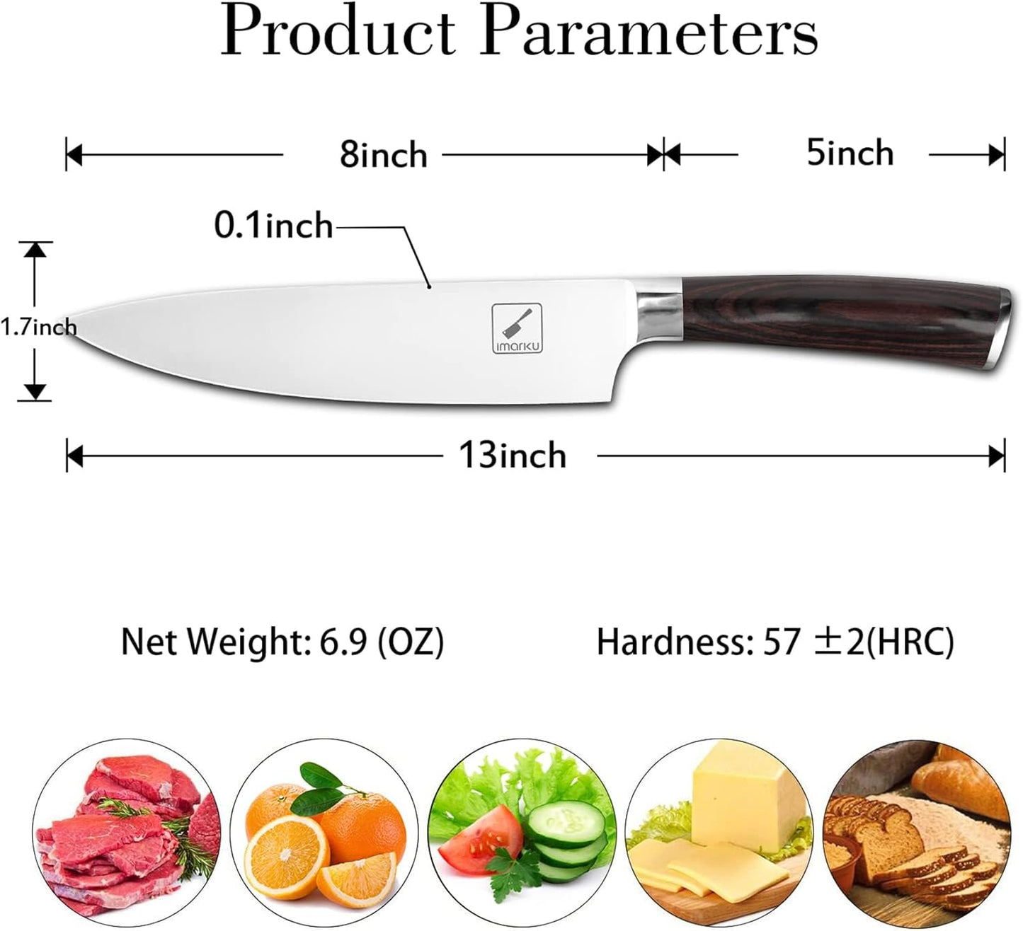 imarku Chef Knife - 8 Inch Home Essentials Sharp Kitchen knife HC Steel Japanese Knife Paring knife, Christmas Gifts for Women/Men, Birthday Gifts for Mom/Dad, Kitchen Gadgets with Premium Gift Box