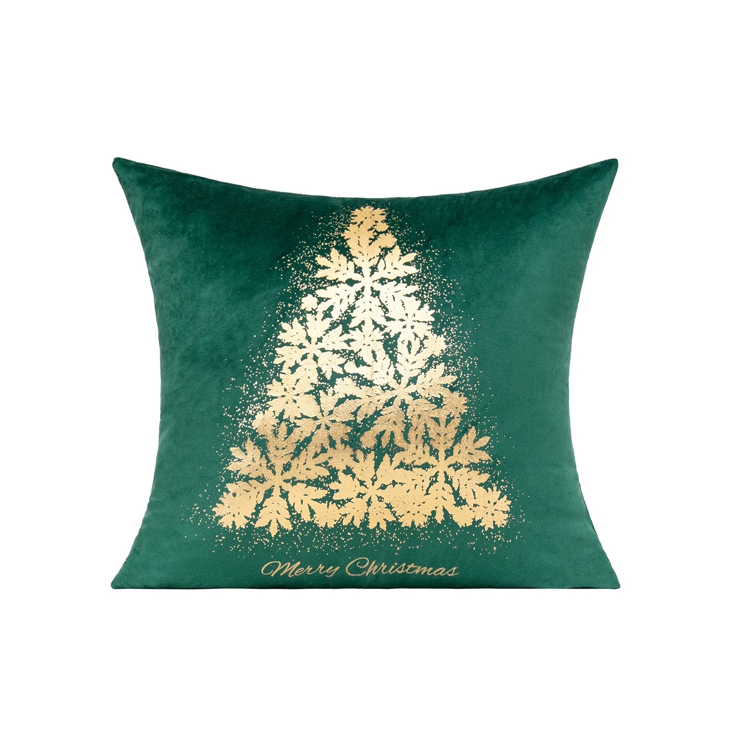 All Smiles White Gold Christmas Decorations Throw Pillow Covers 18X18 Set of 4 Winter Xmas Navidad Home Holiday Décor Velvet Cushion Cases for Sofa Tree Snowflake Reindeer