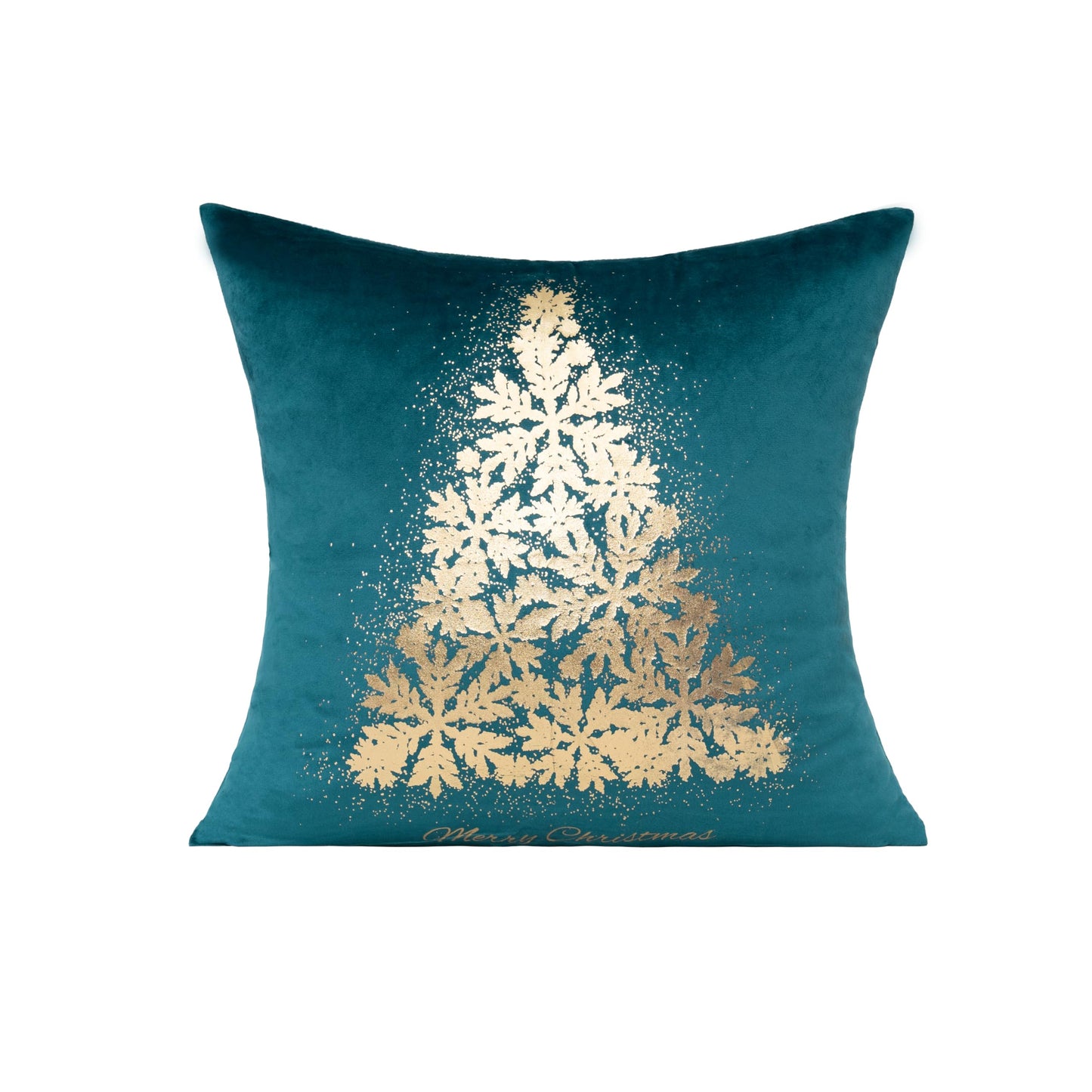 All Smiles White Gold Christmas Decorations Throw Pillow Covers 18X18 Set of 4 Winter Xmas Navidad Home Holiday Décor Velvet Cushion Cases for Sofa Tree Snowflake Reindeer